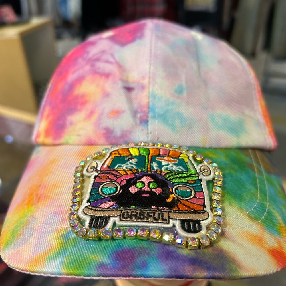 Jerry Garcia Grateful Dead tie dye baseball cap - handmade  NEW